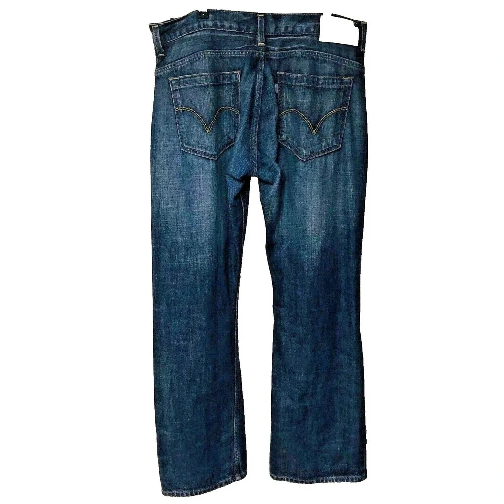 Vintage Levi's SILVER TAB Jeans Bootcut Med Wash Leather Patch Mens 34‎ 36x31